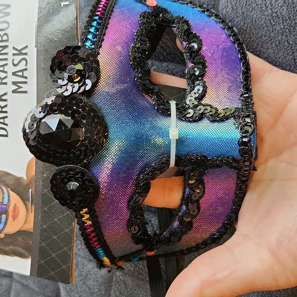 Dark Rainbow Mask ☆ Masquerade ☆ Party ☆ Dress up ☆ Brand New! - Picture 7 of 7